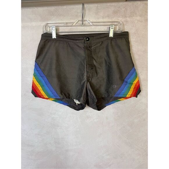Vintage OP Rainbow Board Shorts - Rare! - Picture 1 of 7